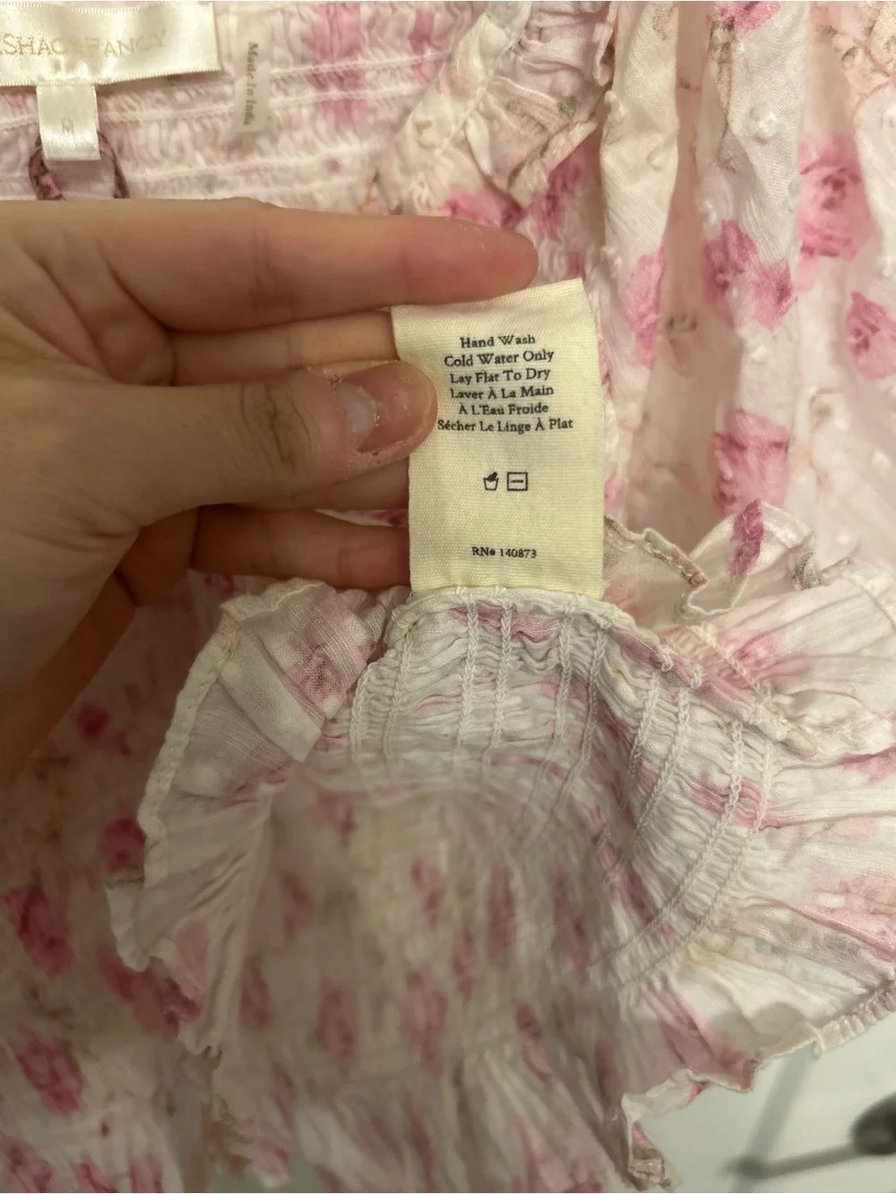 Love Shack Fancy Molly Heirloom Printed Top in Sterling Dusk